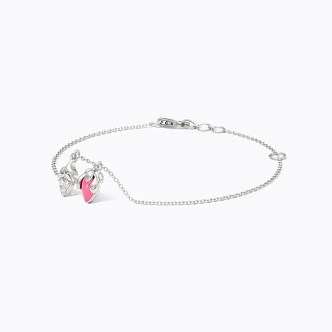 Lotus Bud 925 Silver Diamond Bracelet Lotus Bud 925 Silver Diamond Bracelet