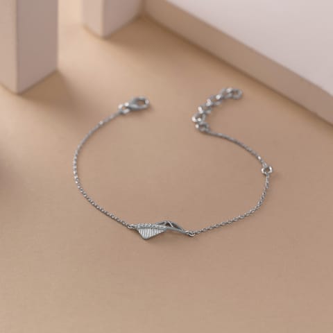 Ascendant Wing 925 Silver Diamonds Bracelet