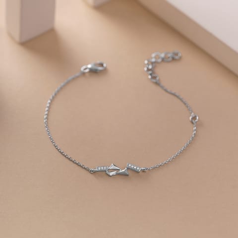 Infinite Horizon 925 Silver Diamonds Bracelet