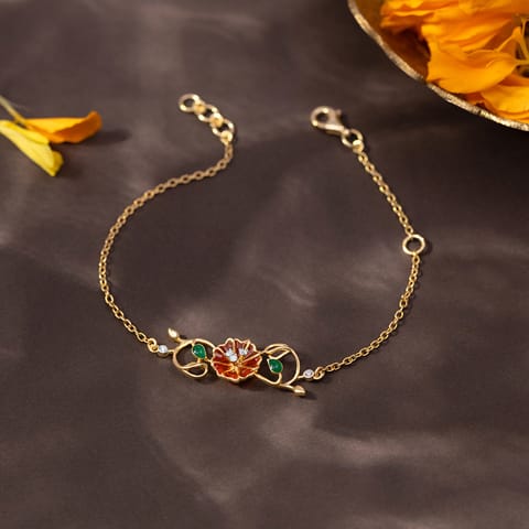 Crystalline Blossom 925 Silver Diamond Bracelet
