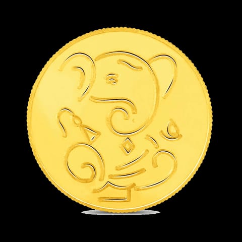 2g, 24Kt Lucky Ganesha Gold Coin 2g, 24Kt Lucky Ganesha Gold Coin