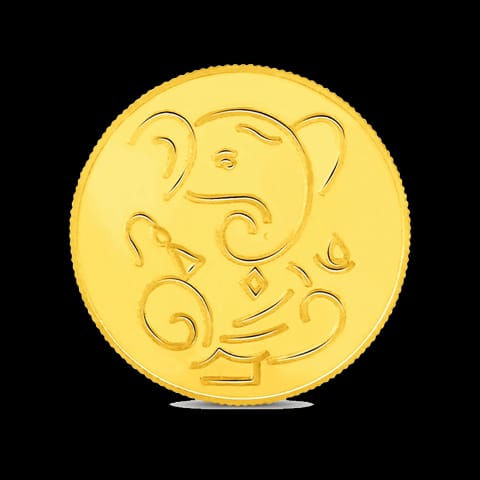 4g, 24Kt Lucky Ganesha Gold Coin 4g, 24Kt Lucky Ganesha Gold Coin