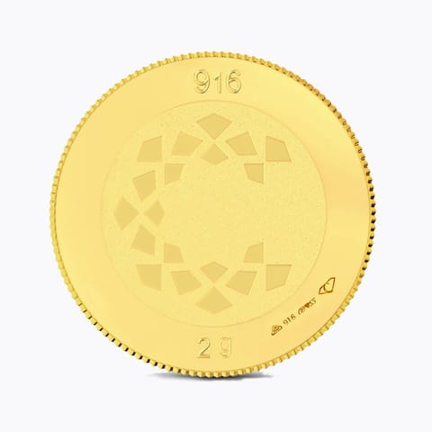 2g, 22Kt Plain Gold Coin 2g, 22Kt Plain Gold Coin