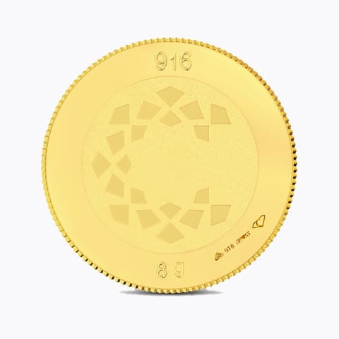 8g, 22Kt Plain Gold Coin 8g, 22Kt Plain Gold Coin