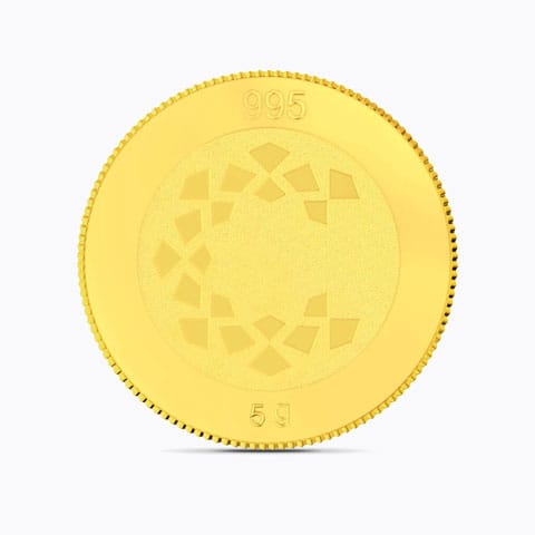 5g, 24Kt Plain Gold Coin