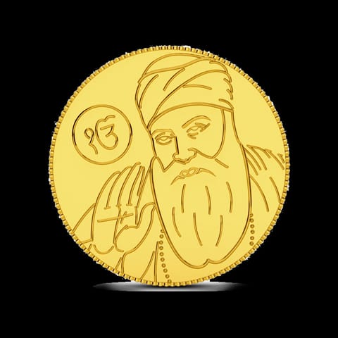 4g, 24Kt Guru Nanak Gold Coin 4g, 24Kt Guru Nanak Gold Coin