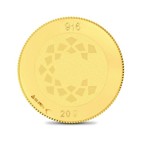 20g, 22Kt 22KT Plain Gold Coin 20g, 22Kt 22KT Plain Gold Coin