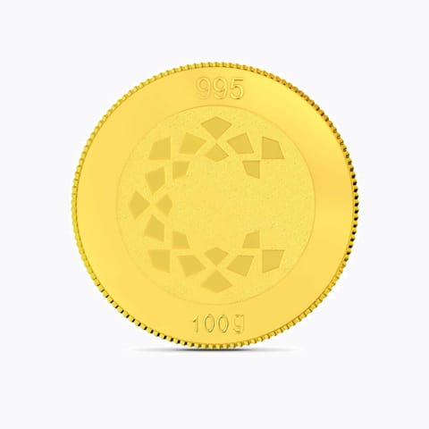 100g, 24KT Plain Gold Coin 100g, 24KT Plain Gold Coin