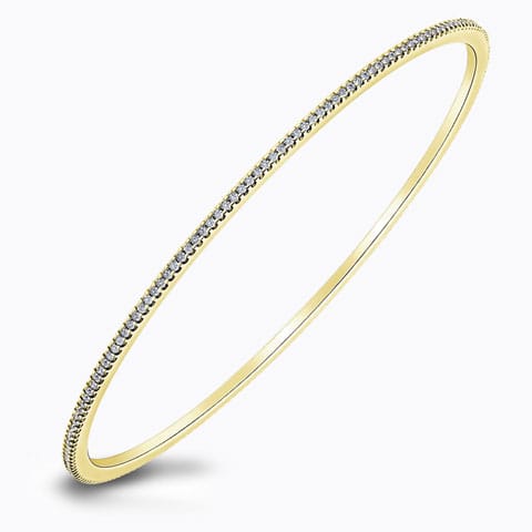Iridescent Gold Diamond Bangle
