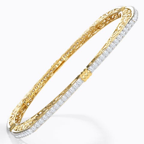 Filigree Knot Diamond Bangle Filigree Knot Diamond Bangle