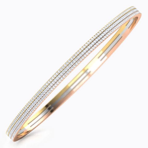 Tri-Tone Diamond Bangle Tri-Tone Diamond Bangle