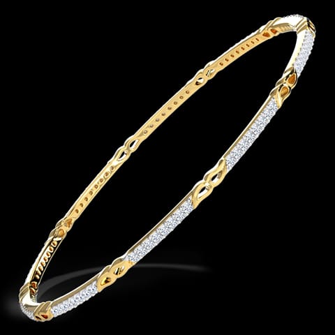 Kaira Paisley Mirror Diamond Bangle