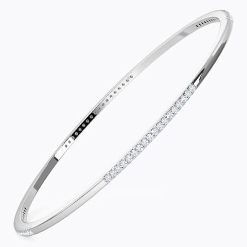 Iris Classic Diamond Bangle Diamond Bangles 18 Karat White Gold Iris Classic Diamond Bangle