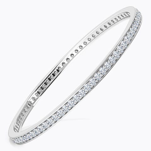 Twinkling Diamond Bangle Diamond Bangles 18 Karat White Gold Twinkling Diamond Bangle