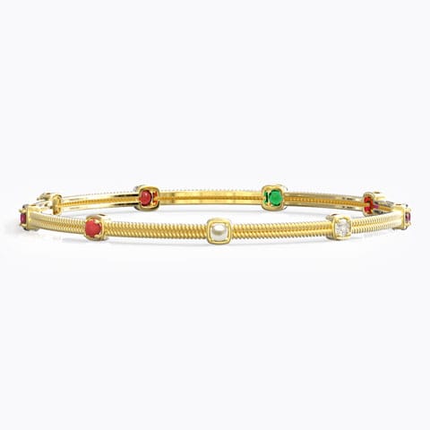 Twirl Gemstone Bangle