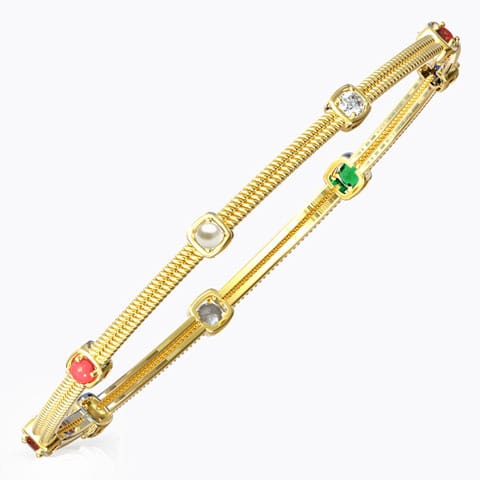 Twirl Gemstone Bangle Twirl Gemstone Bangle