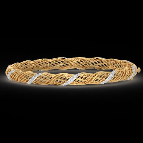 Twirl Diamond Bangle