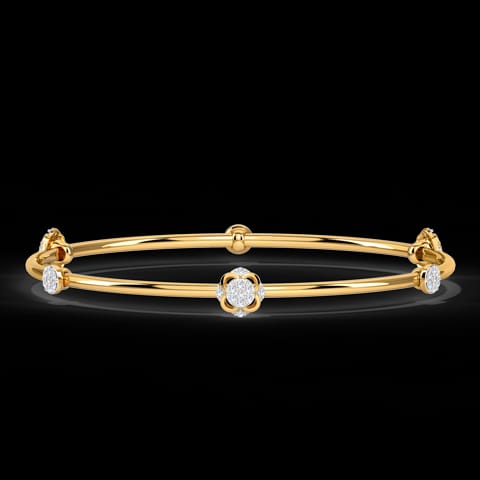 Ornate Orb Diamond Bangle