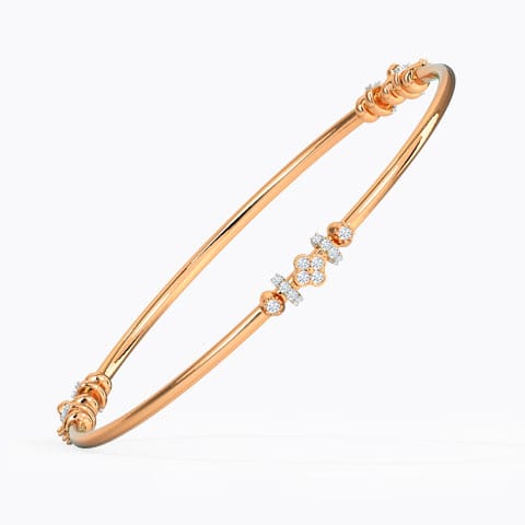 Glinting Clover Diamond Bangle Glinting Clover Diamond Bangle