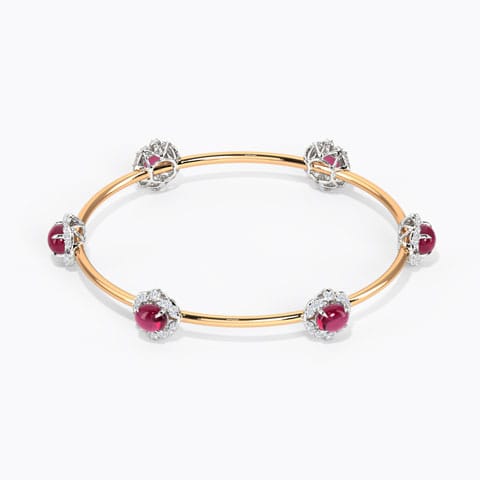 Allure Rosy Gemstone Bangle