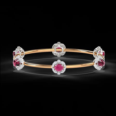 Allure Rosy Gemstone Bangle