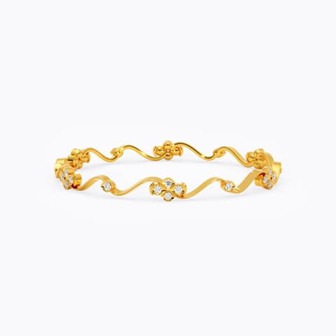 Contour Kite 22k Diamond Bangle