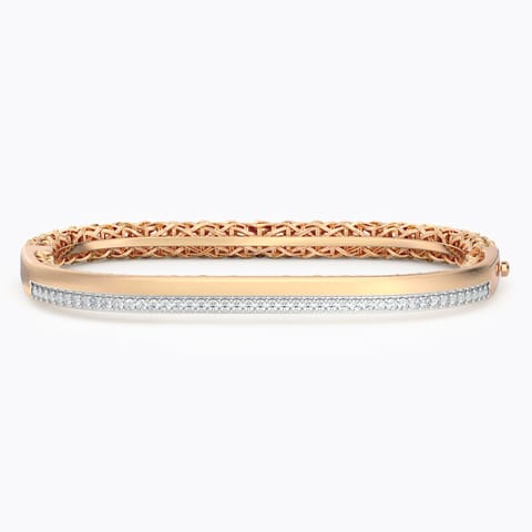 Modern Interlaced Diamond Bangle