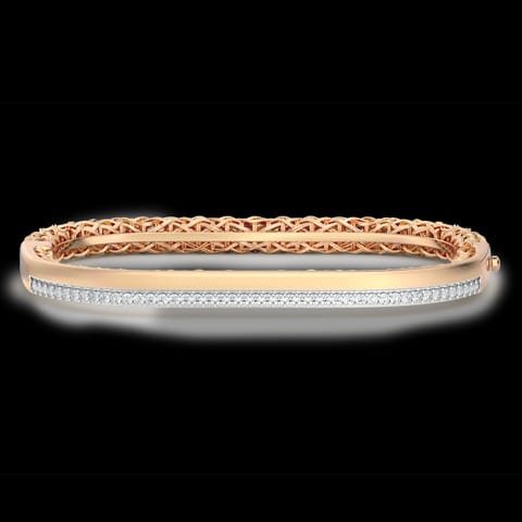 Modern Interlaced Diamond Bangle