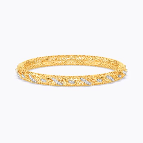 Mesh Glint Diamond Bangle