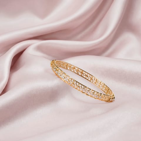Woven Spark Diamond Bangle