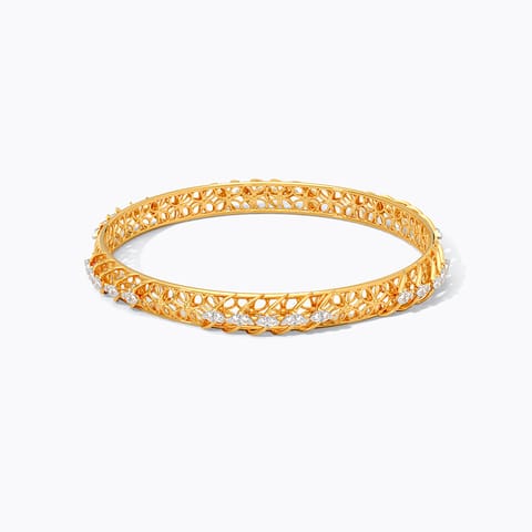 Woven Spark Diamond Bangle