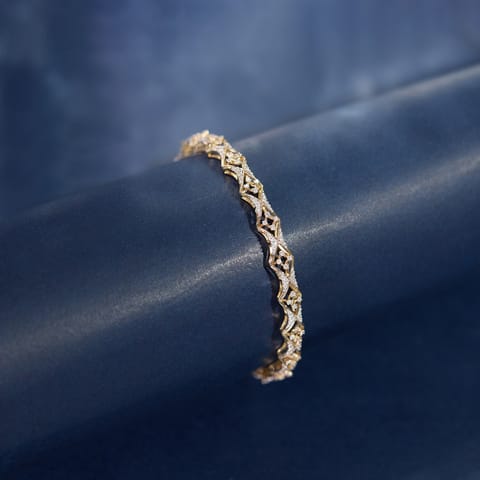 Rhombus Mesh Diamond Bangle