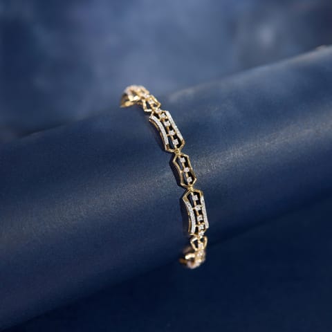 Hexagon Link Diamond Bangle Hexagon Link Diamond Bangle