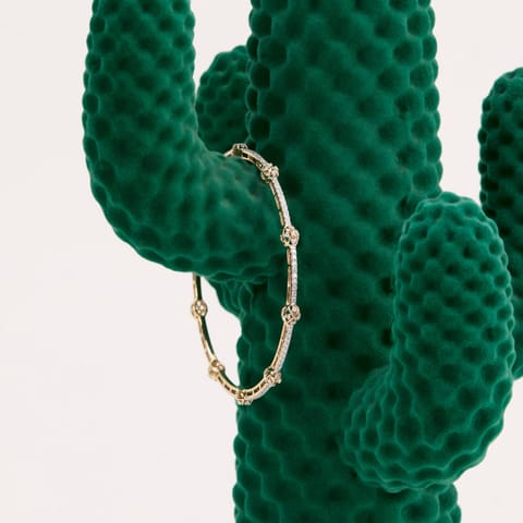 Medallion Station Diamond Bangle