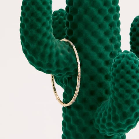 Linear Checkered Diamond Bangle Linear Checkered Diamond Bangle