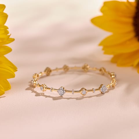 Clover Leaf Diamond Bangle