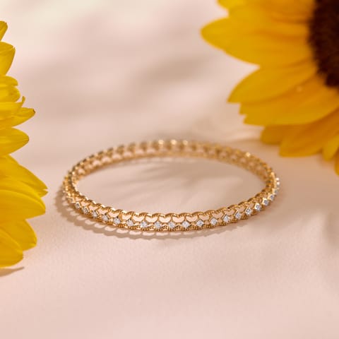 Beveled Diamond Bangle