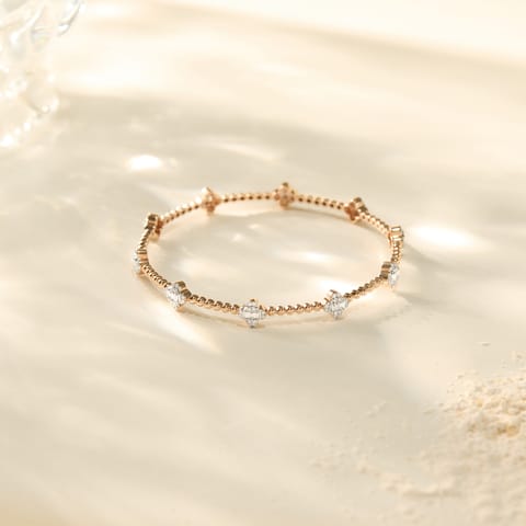 Beaded Pear Diamond Bangle Beaded Pear Diamond Bangle