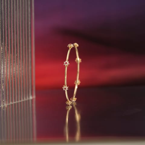 Red Brilliant Gemstone Bangle