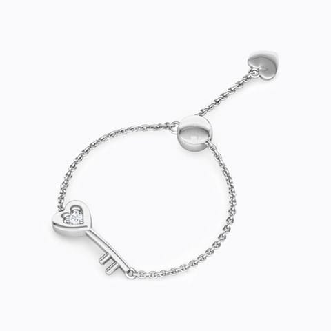 Key To My Heart Diamond Flexi Ring