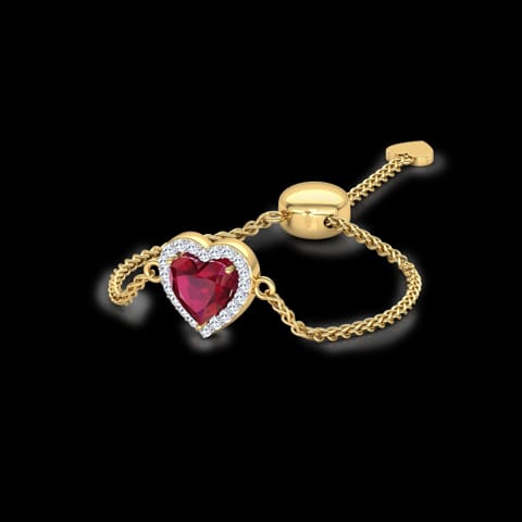 Heart Gemstone Flexi Ring Heart Gemstone Flexi Ring