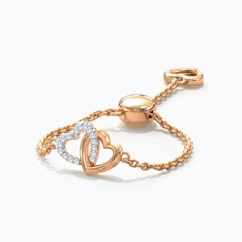 Intertwined Heart Diamond Flexi Ring Intertwined Heart Diamond Flexi Ring