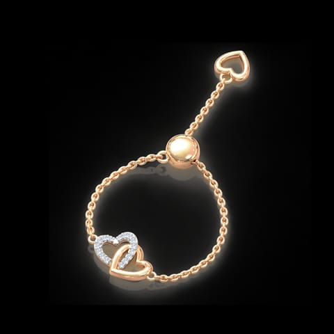 Intertwined Heart Diamond Flexi Ring Intertwined Heart Diamond Flexi Ring