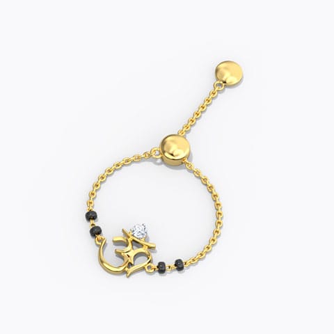 Aum Diamond Mangalsutra Flexi Ring