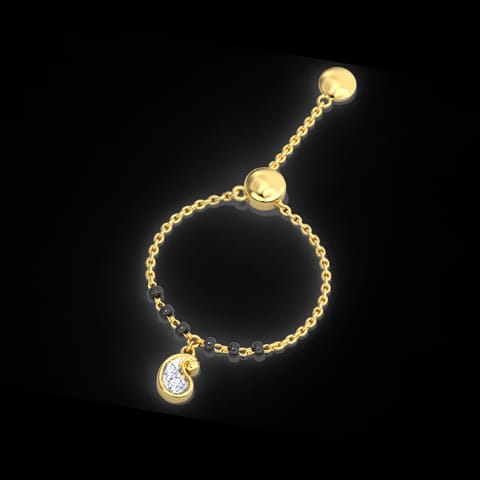 Paisley Diamond Mangalsutra Flexi Ring