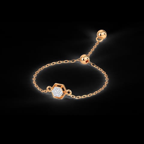 Delicate Hexa Diamond Flexi Ring
