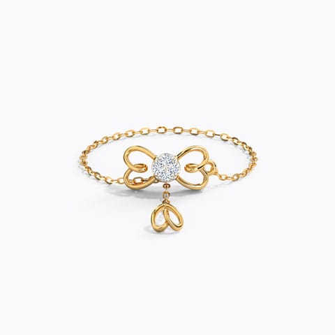 Twine Heart Diamond Flexi Ring