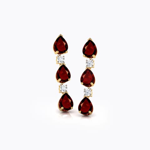 Hamesha Garnet Drop Earrings