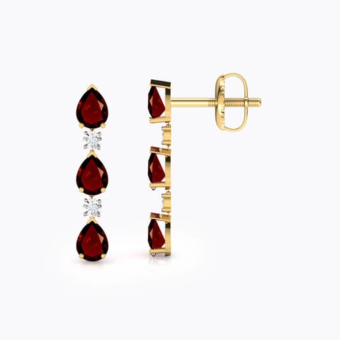 Hamesha Garnet Drop Earrings
