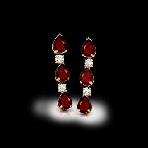 Hamesha Garnet Drop Earrings